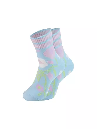 OOLEY | Socken DALHIA FLORAL soft mint | hellblau