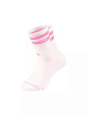 OOLEY | Socken STREETMOOD weiss / neon pink | weiss
