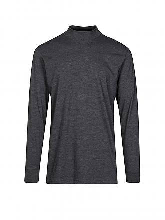 RAGMAN | Stehkragen-Langarmshirt | schwarz