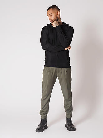 TOM RUSBORG | Kaschmir Kapuzensweater - Hoodie | schwarz