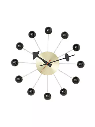 VITRA | Wanduhr "Ball Clock" 33cm (Messing/Schwarz) | 