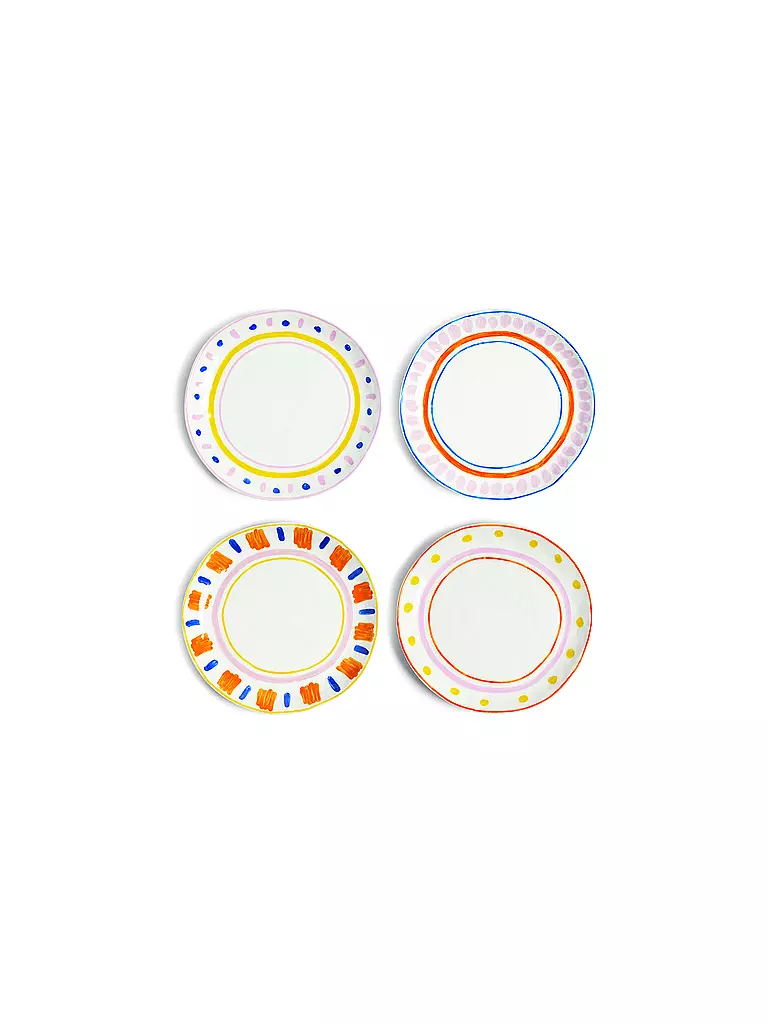 &K AMSTERDAM | Teller Set 4tlg. 21,5cm  BOAVISTA Bunt | bunt