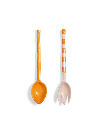 &K AMSTERDAM | Salatbesteck 27,5cm BOAVISTA Orange