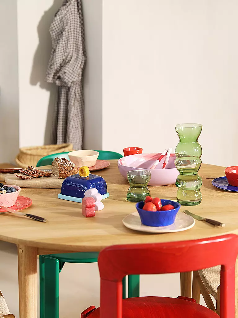 &K AMSTERDAM | Butterdose SKIZZE Blau | rosa