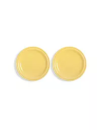 &K AMSTERDAM | Teller Set 2tlg. mittel MOCHI 17,5cm Gelb  | Gelb