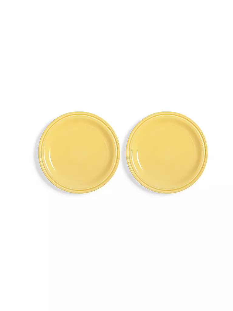 &K AMSTERDAM | Teller Set 2tlg. mittel MOCHI 17,5cm Gelb  | Gelb