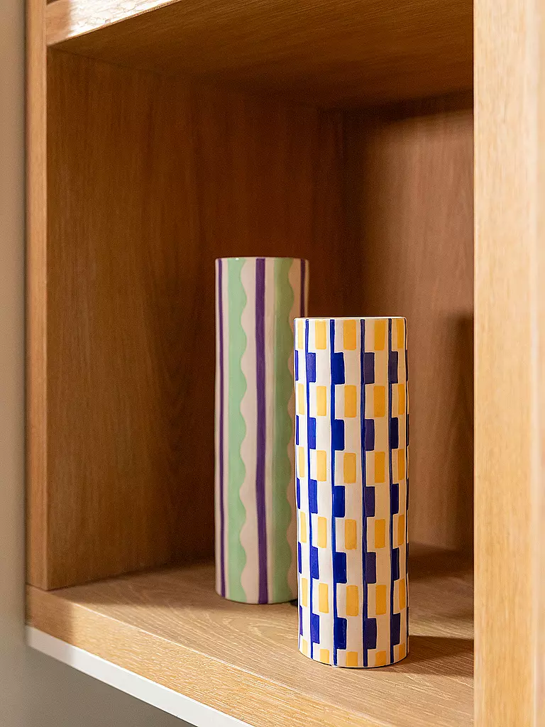 &K AMSTERDAM | Vase CLASH WIGGLE Bunt | lila