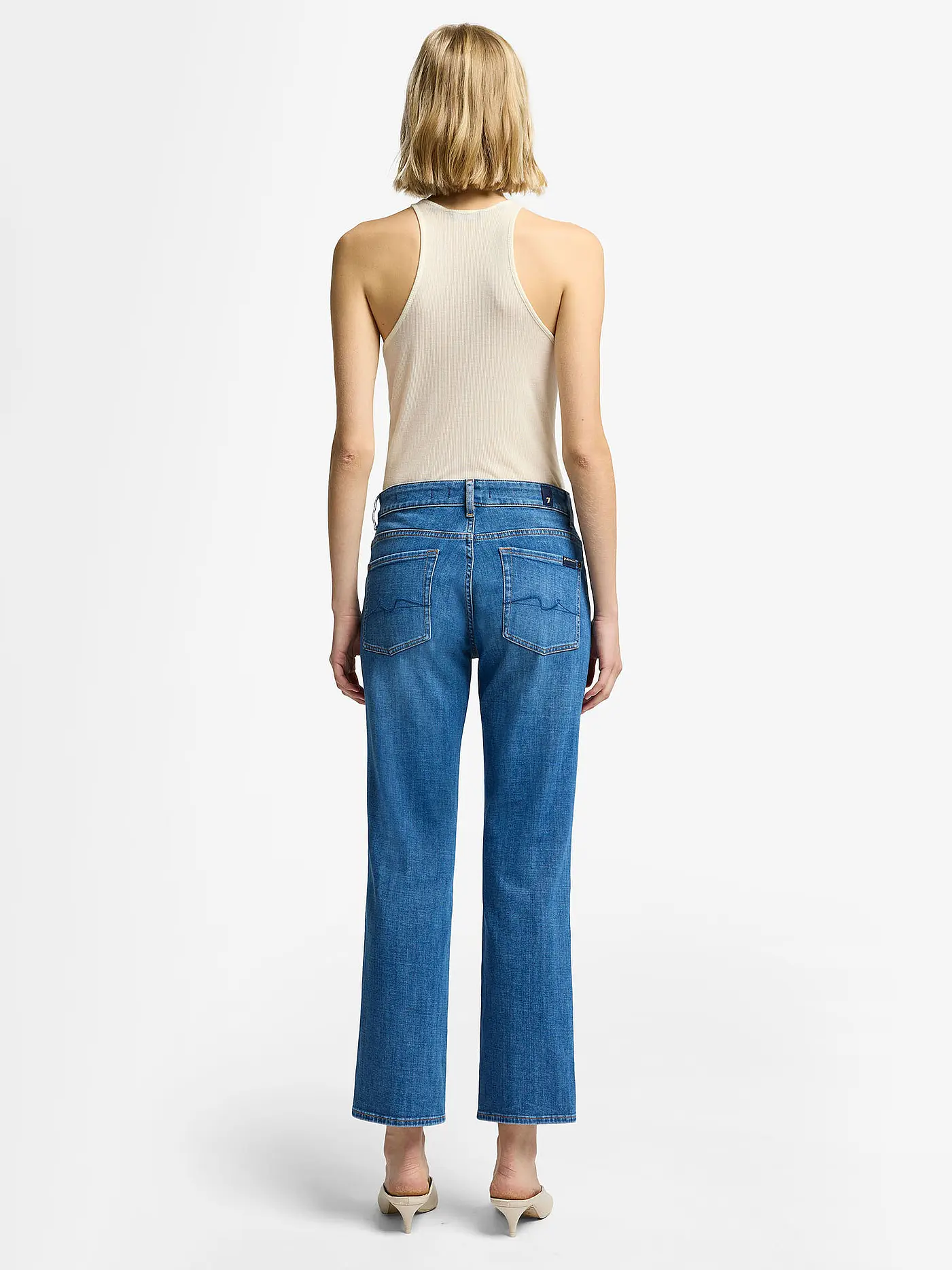 7 FOR ALL MANKIND | Jeans Straight Fit 7/8 CALIE | blau
