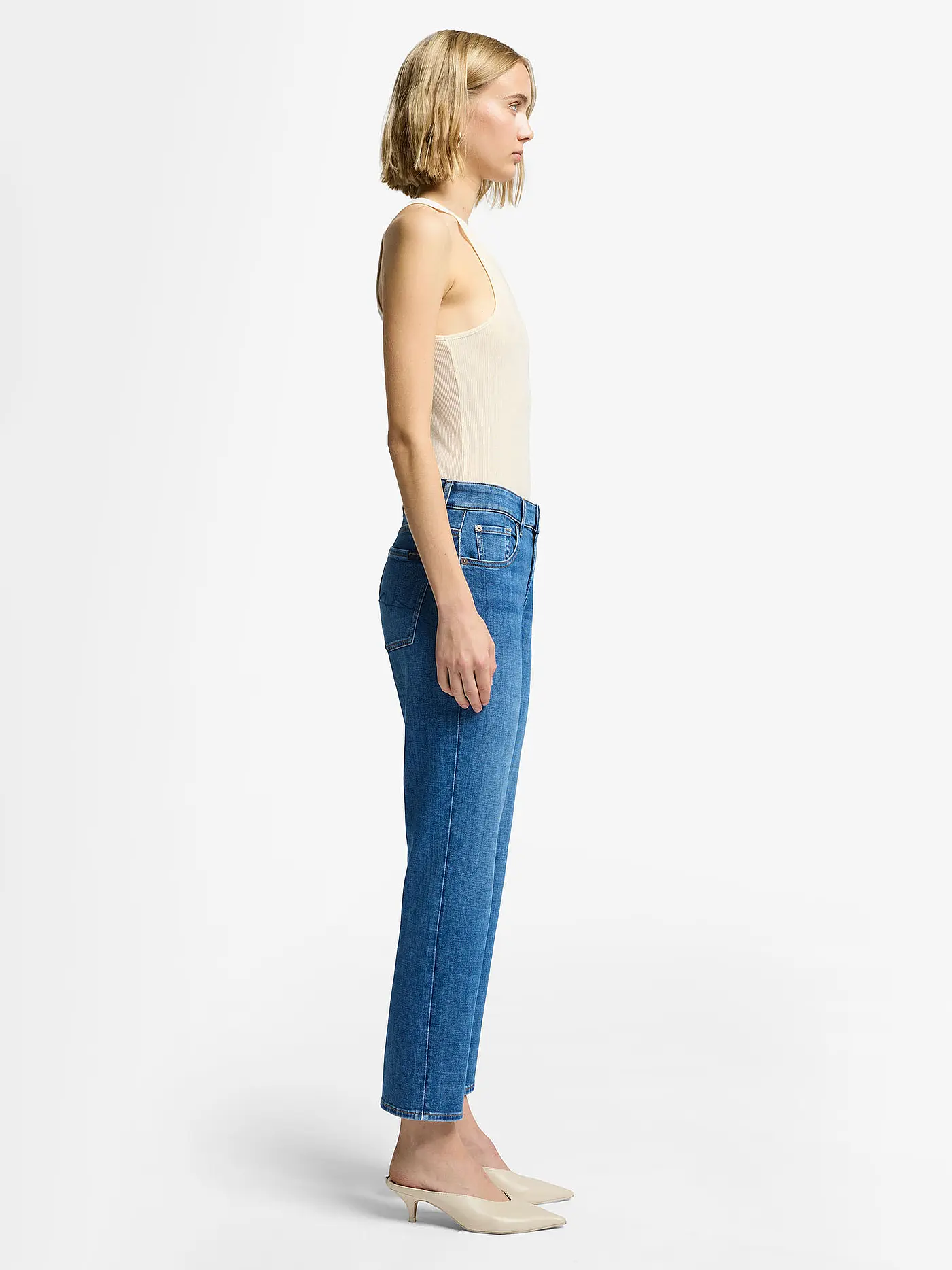 7 FOR ALL MANKIND | Jeans Straight Fit 7/8 CALIE | blau