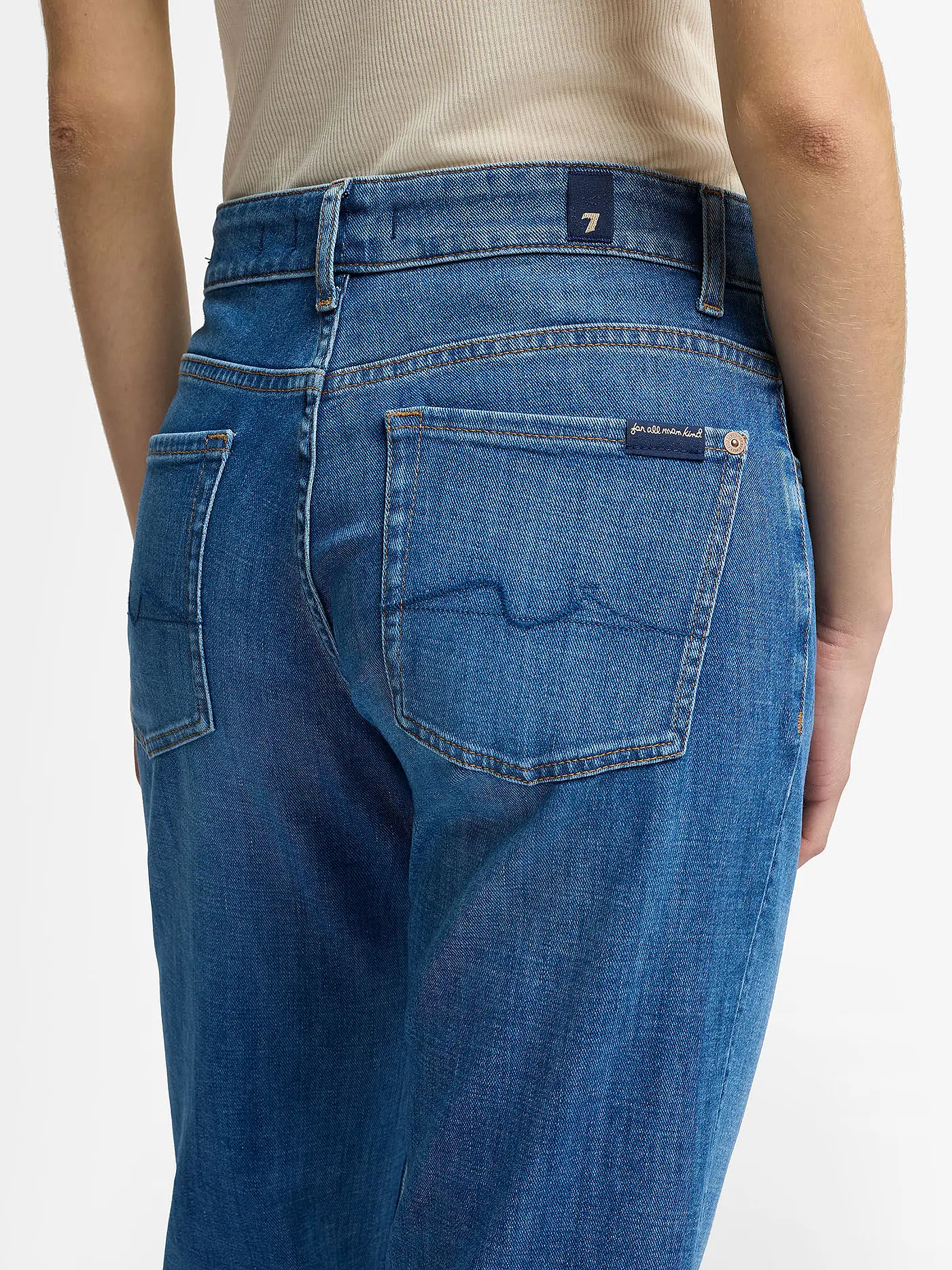 7 FOR ALL MANKIND | Jeans Straight Fit 7/8 CALIE | blau