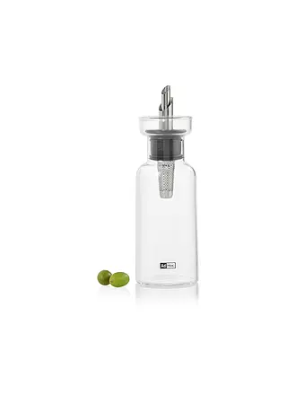 AD HOC | Essig- oder Ölspender AROMA POUR 120ml Glas/Edelstahl | hellgrau