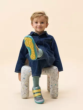 AFFENZAHN | Kinder Barfußschuhe - Übergangsschuhe KNIT HAPPY Nashorn | petrol