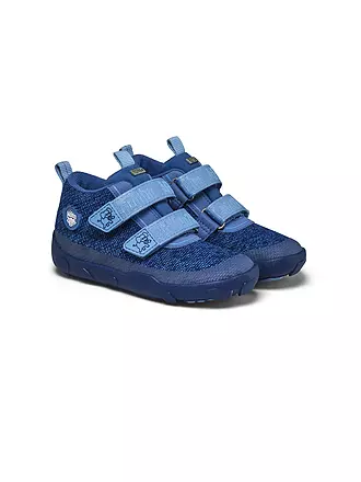 AFFENZAHN | Kinder Barfußschuhe - Übergangsschuhe KNIT HAPPY Paradiesvogel | dunkelblau