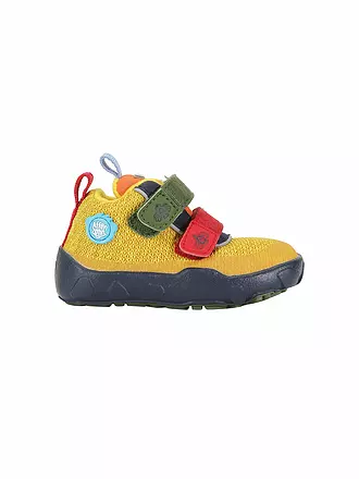 AFFENZAHN | Kinder Barfußschuhe - Boots Frosch Lowboot Happy Smile | gelb