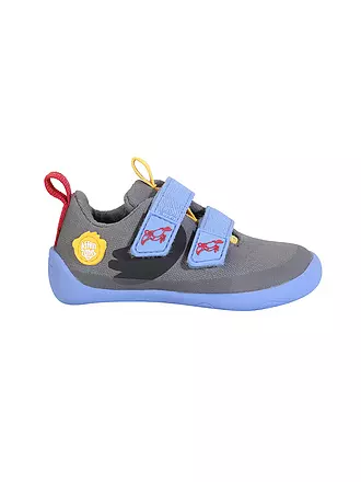 AFFENZAHN | Kinder Sneaker Barfußschuh  COTTON LUCKY Frosch | grau