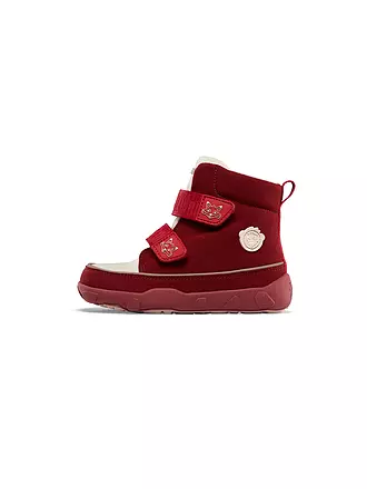 AFFENZAHN | Kinder Winterstiefel COMFY VOGEL | dunkelrot