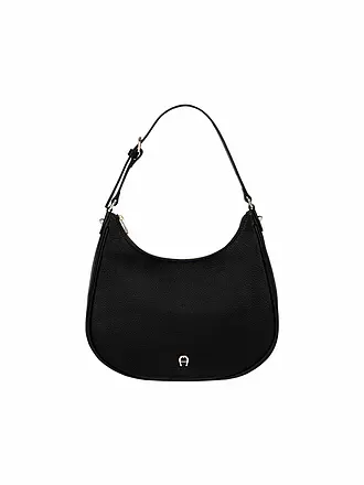 AIGNER | Ledertasche - Hobo Bag DIADORA Medium | schwarz
