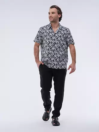 ALBERTO | Leinenhose HOUSE Tapered Fit | schwarz