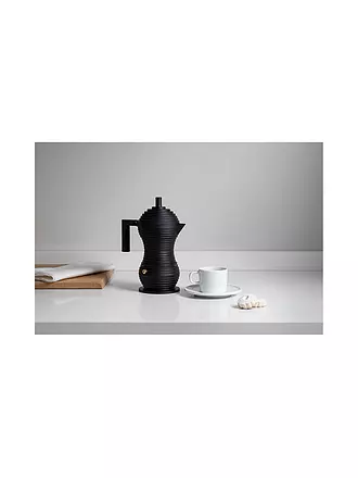 ALESSI | Espressomaschine Pulcina Black Alu/Schwarz 3 Tassen | 