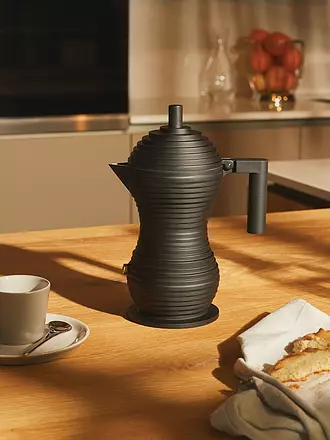 ALESSI | Espressomaschine Pulcina Black Alu/Schwarz 6 Tassen | schwarz