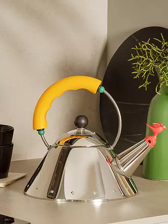 ALESSI | Wasserkessel 1l Edelstahl / Blau | silber