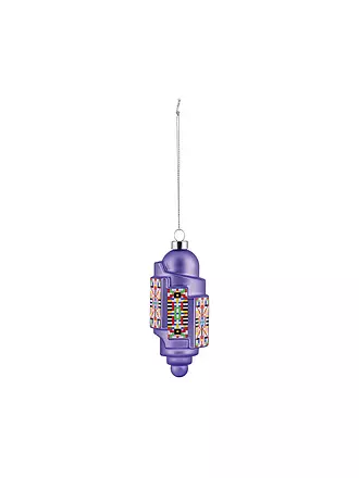 ALESSI | Weihnachtsschmuck GLOW 8,3cm Blau/Dek. | lila