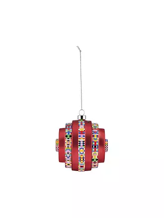 ALESSI | Weihnachtsschmuck GLOW 8,3cm Blau/Dek. | rot