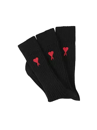 AMI PARIS | Socken 3-er Pkg black | creme