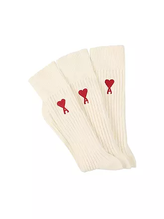 AMI PARIS | Socken 3-er Pkg off white | 