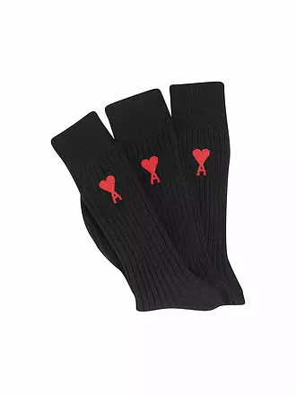 AMI PARIS | Socken 3-er Pkg. off white | schwarz