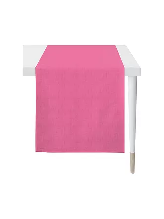 APELT | Tischläufer Uni ARIZONA 44x140cm Beige | pink