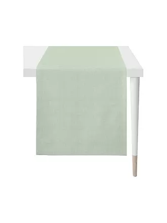 APELT | Tischläufer Uni ARIZONA 44x140cm Beige | mint