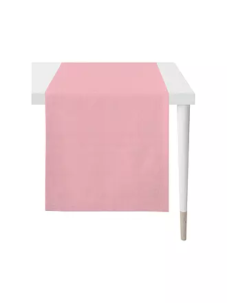 APELT | Tischläufer Uni ARIZONA 44x140cm Mint | rosa