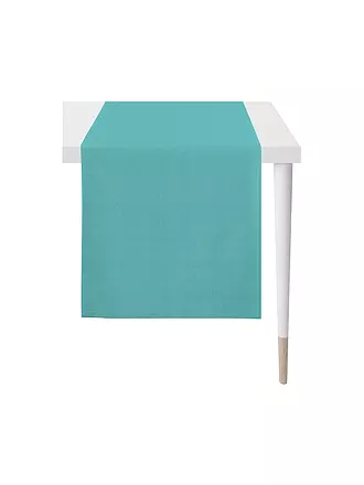 APELT | Tischläufer Uni ARIZONA 44x140cm Pink | hellblau