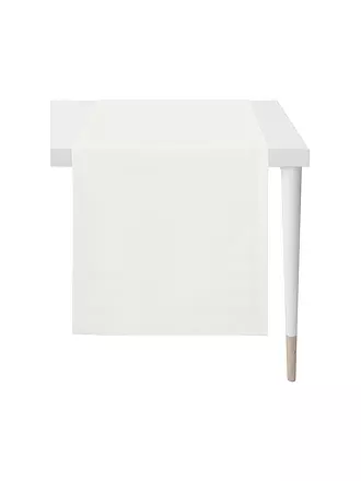 APELT | Tischläufer Uni OUTDOOR 48x140cm Orange | weiss