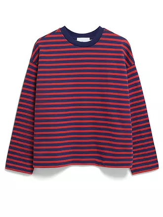 ARMEDANGELS | Sweater Oversized Fit FRANKAA  STRIPES | rot