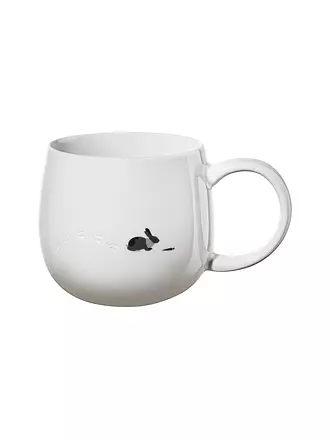 ASA SELECTION | Henkelbecher 0,4l MAGU-FOOTPRINTS Pig | weiss