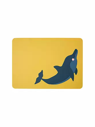 ASA SELECTION | Tischset Coppa Kids 33x46cm Wildlife Delfin Dennis | gelb