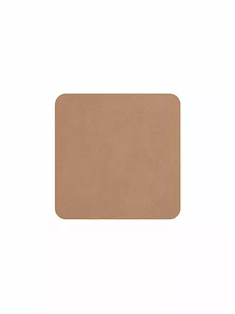 ASA SELECTION | Untersetzer Soft Leather 4er 10x10cm Charcoal | beige