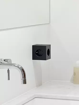 AVOLT | Mehrfachsteckdose Square 2 F Beige | schwarz