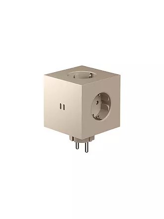 AVOLT | Mehrfachsteckdose Square 2 F Black | creme