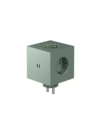 AVOLT | Mehrfachsteckdose Square 2 F Black | grün
