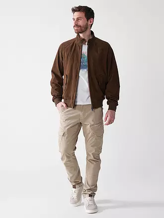 BARACUTA | Lederjacke G9 SUEDE | camel