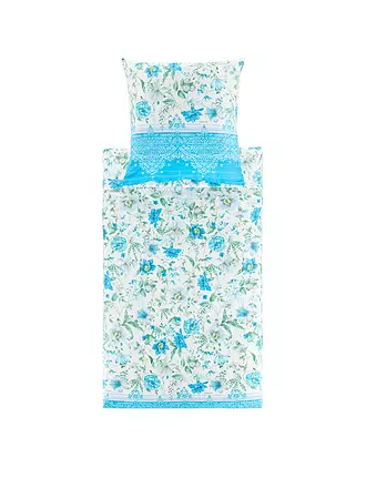 BASSETTI | Satin Bettwäsche CASABLANCA 70x90cm/140x200cm Blau | blau