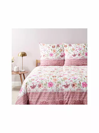 BASSETTI | Satin Bettwäsche CASABLANCA 70x90cm/140x200cm Gelb | rosa