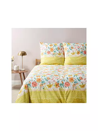BASSETTI | Satin Bettwäsche CASABLANCA 70x90cm/140x200cm Gelb | blau