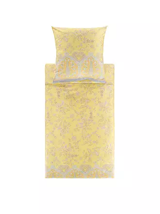 BASSETTI | Satin Bettwäsche INDIAN ROSES 70x90cm/140x200cm Beige | gelb