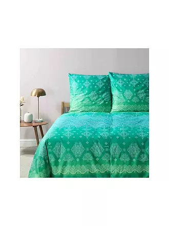 BASSETTI | Satin Bettwäsche KERALA 70x90cm/140x200cm Blau | grün