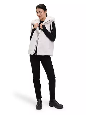 BETTY BARCLAY | Gilet in Fell-Optik | creme