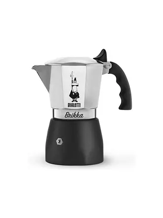 BIALETTI | Espressokocher BRIKKA 2 Tassen Alu / Schwarz | silber